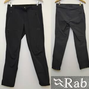 Rab Matrix Pants Men's 30x30 Dark Gray Softshell Hiking Belted Outdoors #J5644
